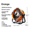 e985ba0b14733a46 Portable 6 in 1 Outdoor Camping Fan 20000mAh Rechargeable Wireless Tent Ceiling Fan 4 Speed Adjustment LED Lighting Power Bank