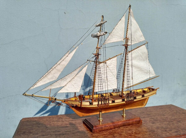 e996de9ffa60db98 New Version Scale 1/96 Classics Ancient Ship wood Model Building Kits Harvey 1847 Wooden Sailboat DIY Home Decorations
