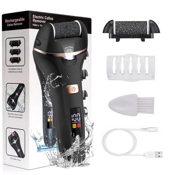 Rechargeable Rasp Electric Pedicure Foot Sander Waterproof 2 Speeds to Eliminate Feet Dead Skin and Calluses