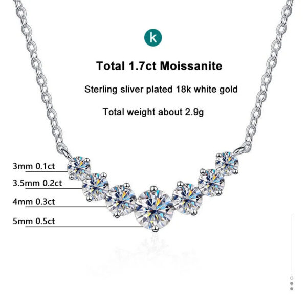 e9aa10e85d36b533 Moissanite Necklace For Woman Wedding Fine Jewely With Certificates 925 Sterling Sliver Plated 18k White Gold Necklace