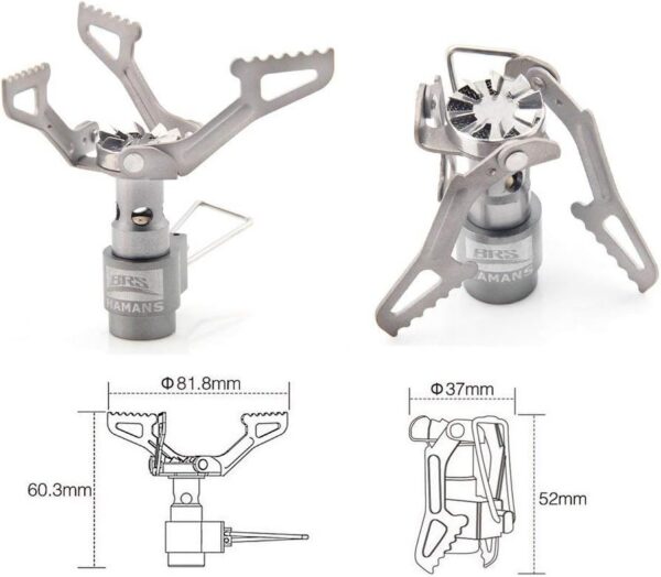 Hamans BRS BRS-3000T Ultraleichter Titan Campingkocher für Rucksacktouren (25 g) mit 1 zusätzlichen O-Ring