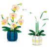 e9b657146aa9efb5 Weilei Creative 2138 Eternal Flower Butterfly Orchid Plant Pot Building Blocks Desktop Ornaments Assembly Plastic Abs