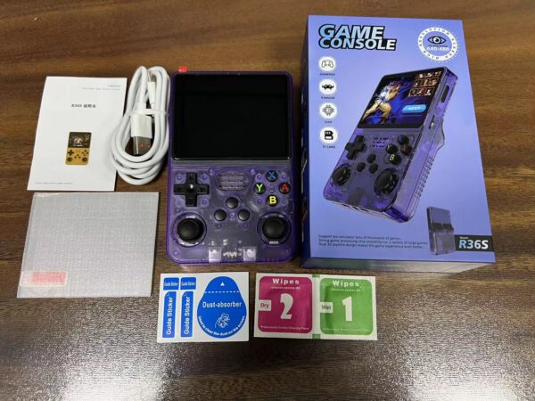 e9bd6a9f06628f4c R36S Retro Handheld Game Console Linux System 3.5 Inch IPS Screen R35s Pro Portable Pocket Video Player 64GB Games