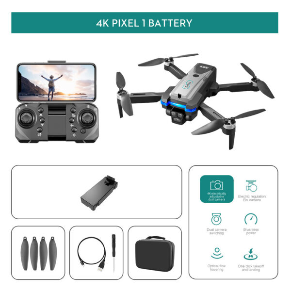 e9d457bd9a4f6c52 Professional S8S RC Drone Brushless 8K Three ESC Camera Optical Flow 360° Obstacle Avoidance Headless Mode Foldable Quadcopter