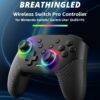 DATA FROG Wireless Controller For Nintendo Switch OLED/Lite Console Pro Gamepad with 1000Mah Battery Programmable Turbo Function