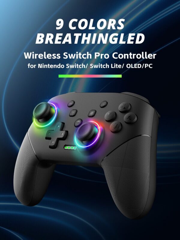 DATA FROG Wireless Controller For Nintendo Switch OLED/Lite Console Pro Gamepad with 1000Mah Battery Programmable Turbo Function
