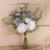 KIRIFLY Artificial Fake Flowers Plants Silk Flower Arrangements Wedding Bouquets Decorations Plastic Floral Table Centerpieces for Home Kitchen Garden Party Décor (Purple White)