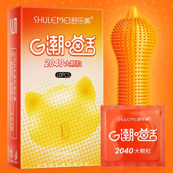 e9f1982a7e2c464f Large Spikes Condoms 2040 Granules like Cats Tongue High Stimulation Sex Toys Women G-dot Spot Tendrils Adult Orgasm Sexshop 18+