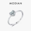 MODIAN Sterg Sier Minimalism Romantic Hearts Zirconia Ring Classic Basic Style Wedding Rings For Women Fine Jewelry