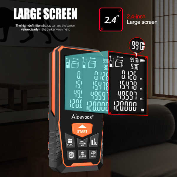 Aicevoos Digital Rangefinder 50M 70M 100M 120M Distance Meter Trena Laser Tape Measure Roulette Range Finder