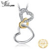 ea2c5a50b65a5595 JewelryPalace Heart Love Knot Sterling Sier Gold Cubic Zirconia Simulated Diamond Pendant Necklace for Women No Chain