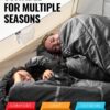 ea2ebf88bc69af8c KingCamp XXL Sleeping Bag for Adults 3-4 Season Large Wide Flannel Liner Single Warm Waterproof Lightweight for Camping Hiking Backpacking Outdoor with Compression Sack