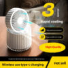Foldable air cooler spray humidification small dormitory desktop usb charging portable fan