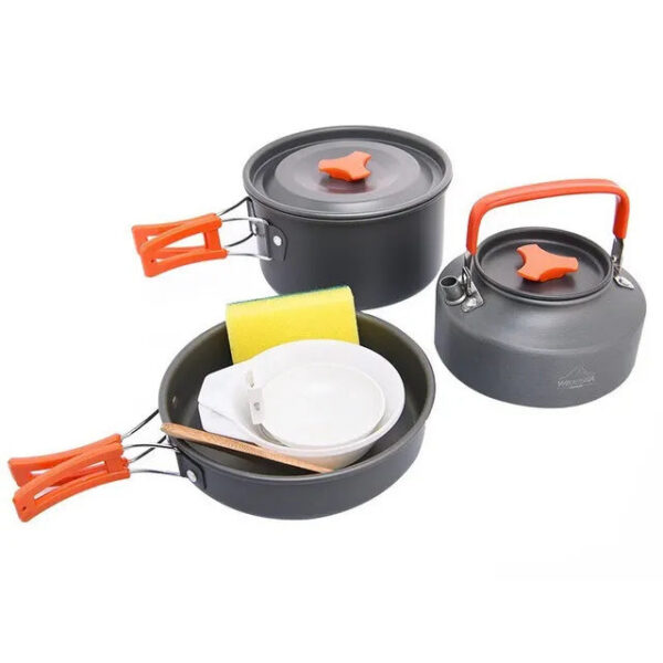 ea4659e4f413fca9 Widesea Camping Tableware Outdoor Cookware Set Pots Tourist Dishes Bowler Kitchen Equipment Gear Utensils Hiking Picnic Travel