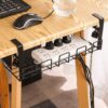 ea4b9f50e0c47ed8 Under Table Rack Metal Cable Management Tray Home Office Desk Wire Organizer No Punching Kitchen Storage Accessories
