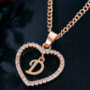 26 Letter Zircon Necklace Jewelry Love Pendant