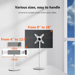 ea5bce48fd1afe15 Keepro Portable Height Adjustable Vesa Tablet Stand Free Standing Low Profile Desk Mount Monitor support