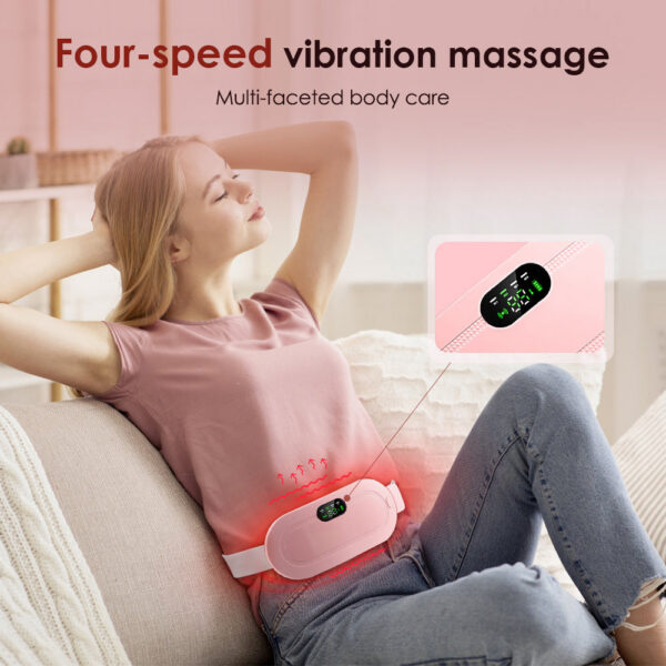 Electric Period Cramp Massager Vibrating Heating for Menstrual Waist Stoh Abdominal Warm Palace Belt