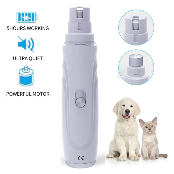 ea7f901181c3c319 Electric Pet Grinder 2-Speed Rechargeable Dog Nail Clipper Cat Cutter Grooming for Medium & Small Puppy Trimmers Supplies
