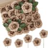 N&T NIETING Artificial Flowers, 25Pcs Fake Flowers Roses Perfect for DIY Wedding Bouquets Centerpieces Bridal Shower Party Home Flower Arrangement Decorations, Rainbow Color