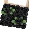 eaa0875c744ca5a1 MACTING 30PCS Artificial Glitter Flowers, Black Fake Roses with Stem for Valentines Day Tree Ornaments Party Wreath Home Spring Indoor Decorations