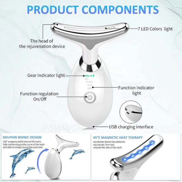 eaad3d57fc791222 Dropshipping Facial Massager Neck Facial Beauty Device Lifting Tighten Skin Care Tool