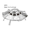 3D Metal Military J-20 J-10B SU-34 KA-50 Fighter UFO RAH-66 Helicopter DIY Handmade Assemble Model Jigsaw Puzzles