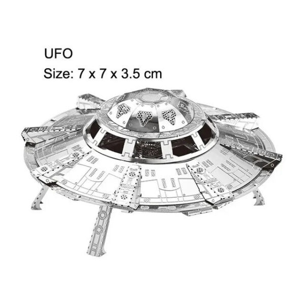 3D Metal Military J-20 J-10B SU-34 KA-50 Fighter UFO RAH-66 Helicopter DIY Handmade Assemble Model Jigsaw Puzzles