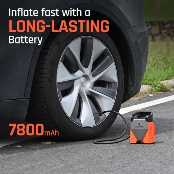eabb50c63de2f475 Portable air compressor Air pump super fast iation for cars pickup motorcycles bicycle led light 7800mAh battery,