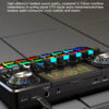 Audio Mixer, Live Sound Card with DJ Mixer Effects & Voice Changer, Sound Board with RGB, Music Recording Equipment