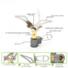 eac2acbd7ed29949 Outdoor Camping Burner Portable Mini Folding Stove Gas Heater Survival Furnace Foldable Furance Head for Picnic Cooker