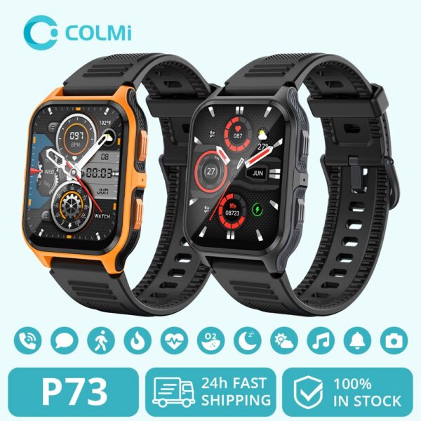 eac6b4085644a43f COLMI P73 1.9" Outdoor Military Smart Men Bluetooth Call Smartwatch For Xiaomi Android IOS, IP68 Waterproof Fiess Watch