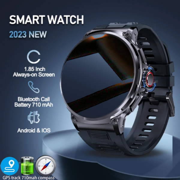 New 1.85-inch ultra smartwatch, GPS track, HD Bluetooth call; 710 mah large battery 400+ dial, suitable for Huawei Xiaomi