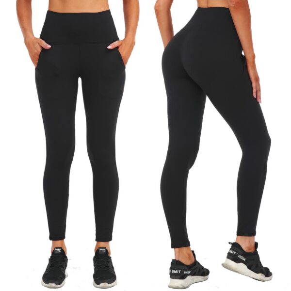 eada84c57767321a NEW YOUNG 3 Pack Fleece Lined Leggings with Pockets for Women,High Waisted Thermal Warm Winter Yoga Pants