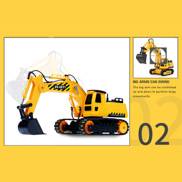 Double E RC Excavator Truck 11CH crawler Tractor Model Engineering Car 2.4G Radio Remote Controlled Electric hine Kid Toy