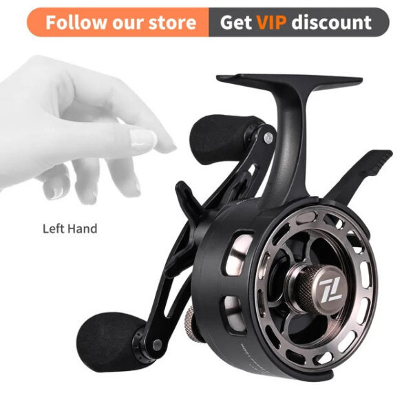 LEOFISHING CNC Ice Fishing Wheel Winter Quick Release Reel 3+1 Metal Spool Coil Smooth Lure Fish Equipment Accessories