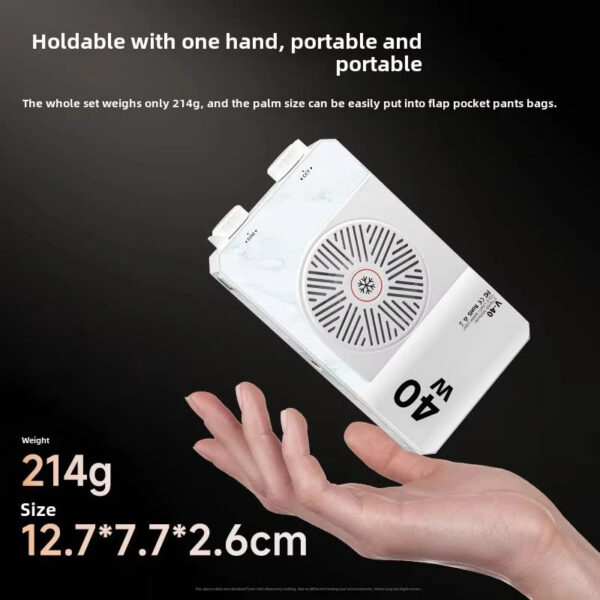 eaebe42c54fb6e5a 40W Mini Portable LED Fill Video Light with Built-In Rechargeable Battery Fill Light for Mobile Phone Charging PD