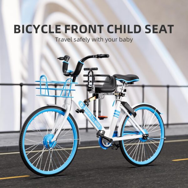 eaebedc4ff9cf958 Child Bike Seat, Kids Bike Seat with Guardrail, High Seat Cushion Backrest Mountain Bike Child Bike Seat, Bicycle Child Safety Seat for Children from 1 to 5 Years Old