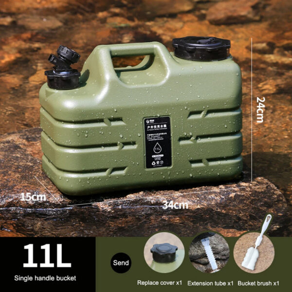 eaf3dc93bfa98ded 11L Bucket Large Capacity Portable Drinking Water Canister with Detachable Faucet No Leakage for Outdoor Travel Driving