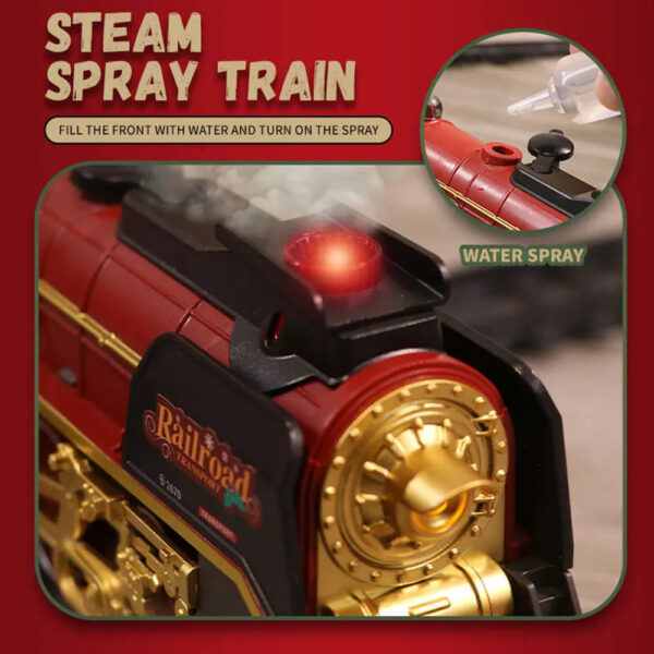 eafb5a28db2d1fa4 Christmas Series Classical Remote Control Small Tracks Electric Steam Track Train Model Lights Children's Holiday Gifts