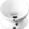 eb0c0d54667b2835 Y YHY Cat Bowl Anti Vomiting, Raised Cat Food Bowls, Tilted Elevated Cat Bowl, Ceramic Pet Food Bowl for Flat Faced Cats, Small Dogs, Protect Pet's Spine, Dishwasher Safe