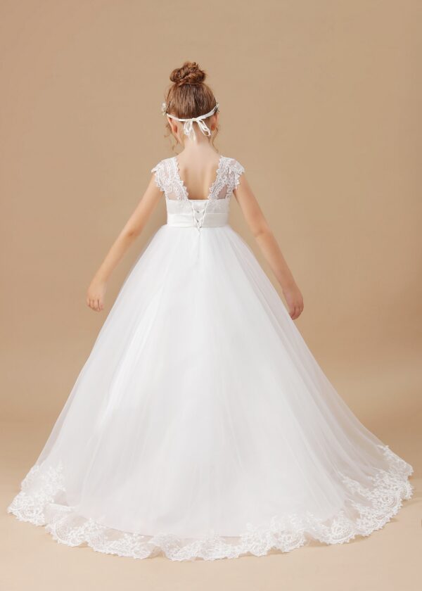 Kids' Princess Flower Girl Dress Wedding Ceremony First Communion Banquet Prom Night Celebration Event Ball Evening-Gown Party