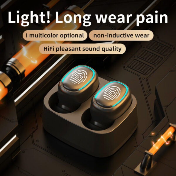 Wireless Bluetooth Touch Light Mini High Earplugs Anti Sweat HD Sound Quality Stereo Universal Headset