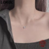 eb17a8e38942d8bd LGKGL Real Sterling Sier Sweet Star Heart Pendant Necklace For Women Wedding Statement Fine Jewelry