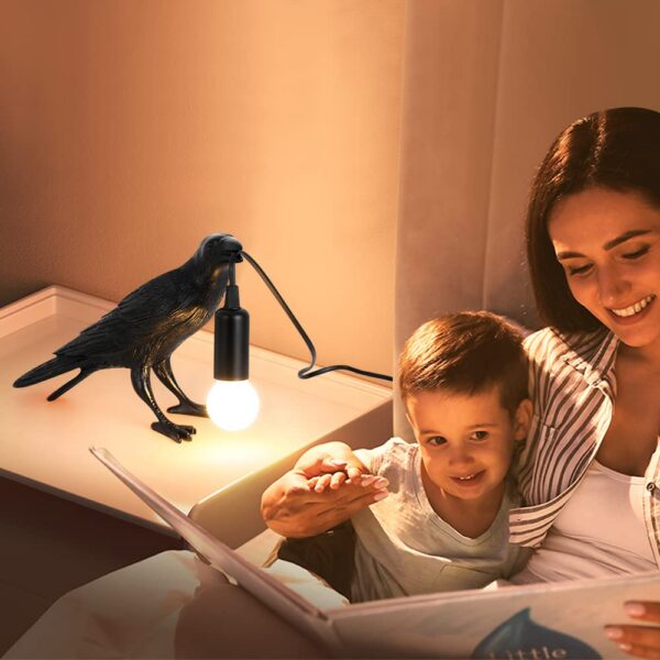 eb24338e84a9c43f OVANUS Crow - Raven Lamp Adjustable Brighess with Bulb,Bird lamp,Crow Light for Bedside Bedroom Living Room Decor