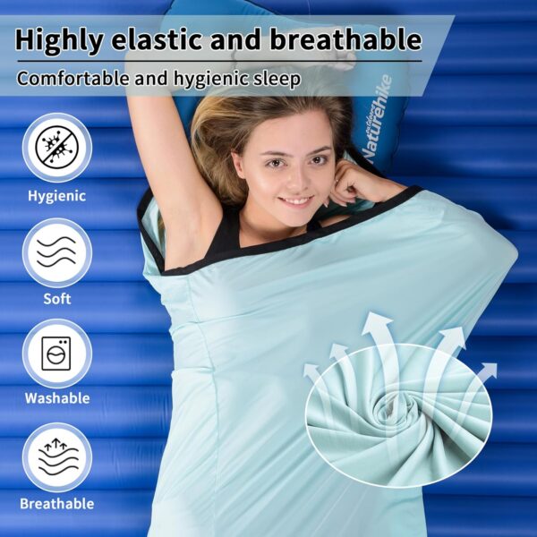 eb2c857cb63e2f86 Naturehike Hüttenschlafsack Seidenschlafsack Seide Ultraleicht Schlafsack Inlet Hohe Elastizität und Reißfestigkeit 360g für Sommer, Rucksackreise, Hotels und Hütte