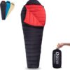 QEZER Ultralight Sleeping Bag for Adults,only 780g Backpacking Sleeping Bag Filled 600+FP Duck Down 5°C 15°C for Camping,and Hiking,Warehouse Outdoor