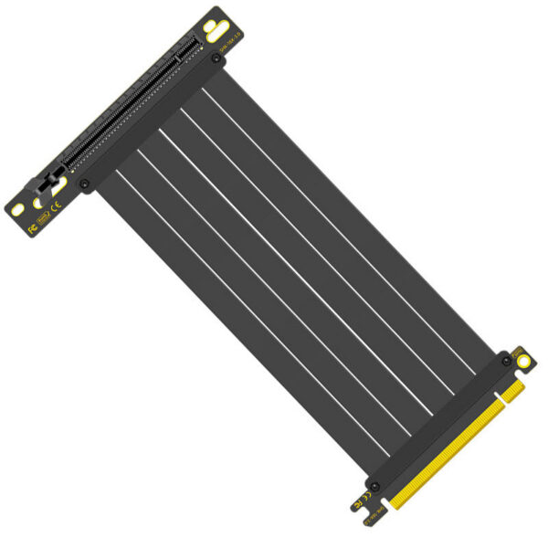 eb501f00f7cb05ce TEUCER PCI-E 4.0 X16 Riser Cable Video Card Shielded Flexible 90° Mounting GPU Extension Cord Black/White
