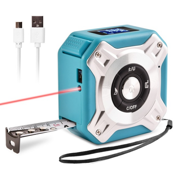 40M Tape Measure Distance Meter Stainless Digital Retractable Roll Cord Rangefinder Woodworking Laser Measuring Tool