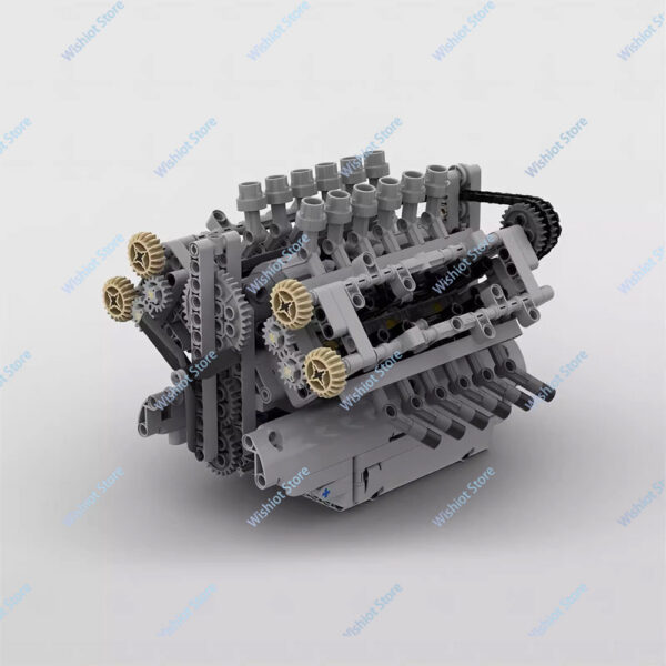 eb75f2d375474459 MOC V12 Engine Gearbox Model L Motor 88003 AA Battery Box 8881 Creative Building Blocks Power Functions Technical hinery Toy